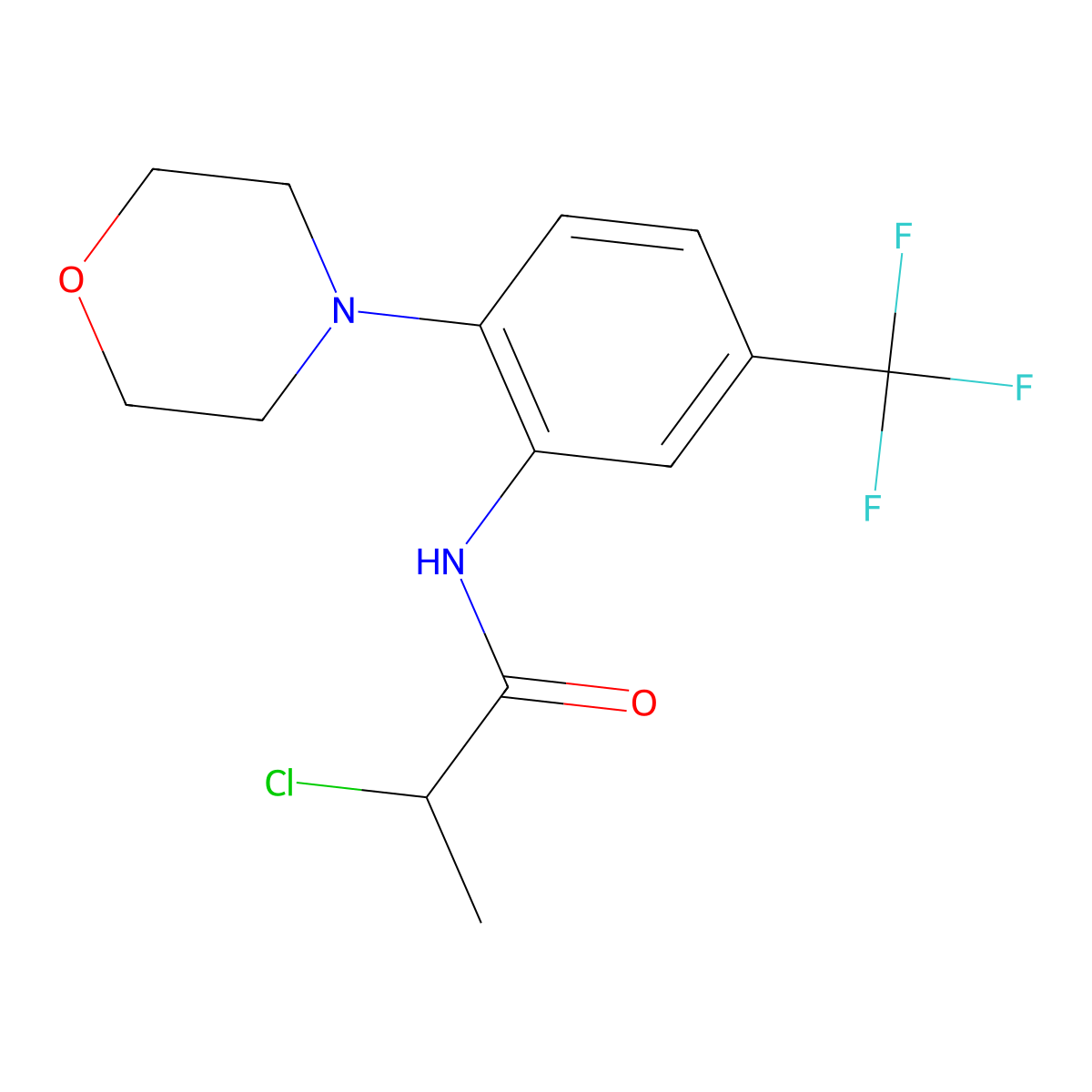 2-Chloro-N-[2-(morpholin-4-YL)-5-(trifluoromethyl)phenyl]propanamide molecular structure, CAS 743444-55-5