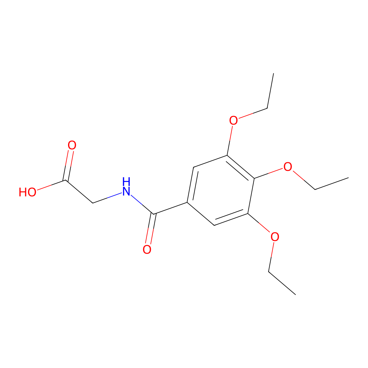 2-[(3,4,5-Triethoxyphenyl)formamido]acetic acid molecular structure, CAS 743444-76-0