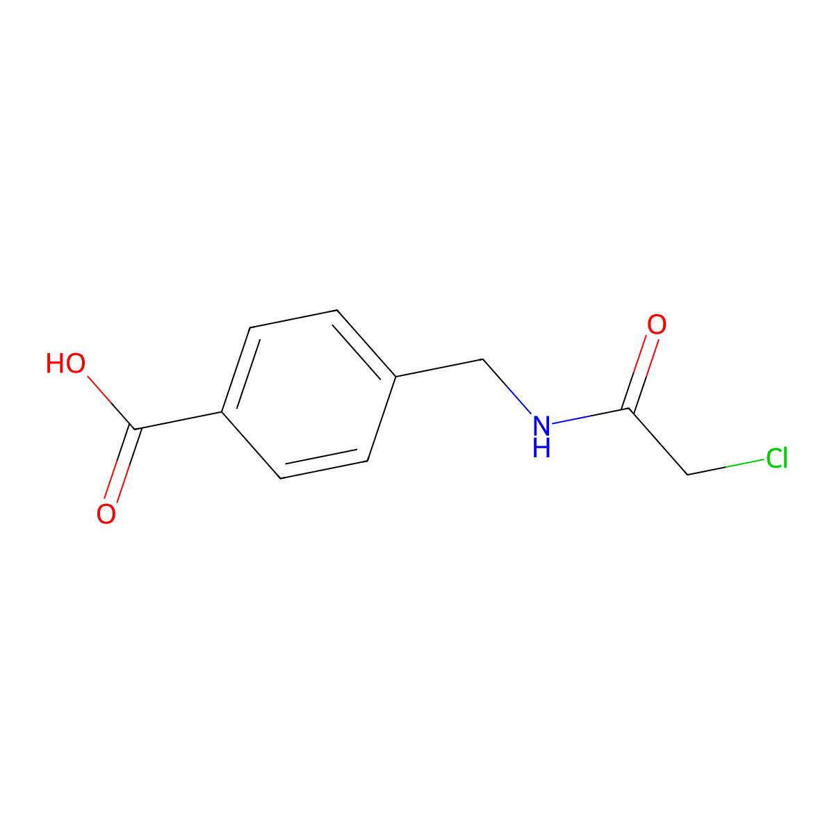 4-[(2-Chloroacetamido)methyl]benzoic acid molecular structure, CAS 743444-79-3