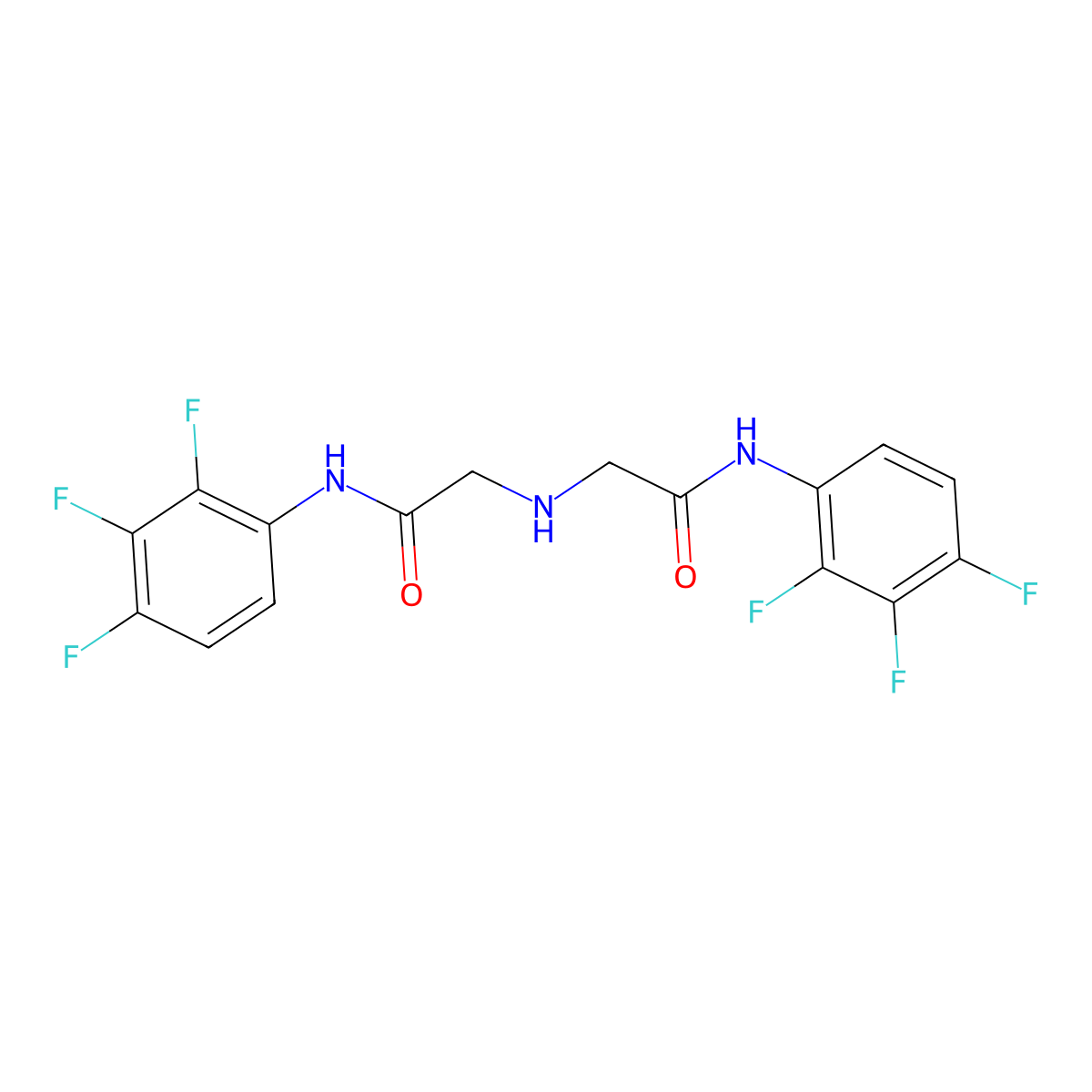 N-(2,3,4-Trifluorophenyl)-2-({[(2,3,4-trifluorophenyl)carbamoyl]methyl}amino)acetamide molecular structure, CAS 743445-02-5