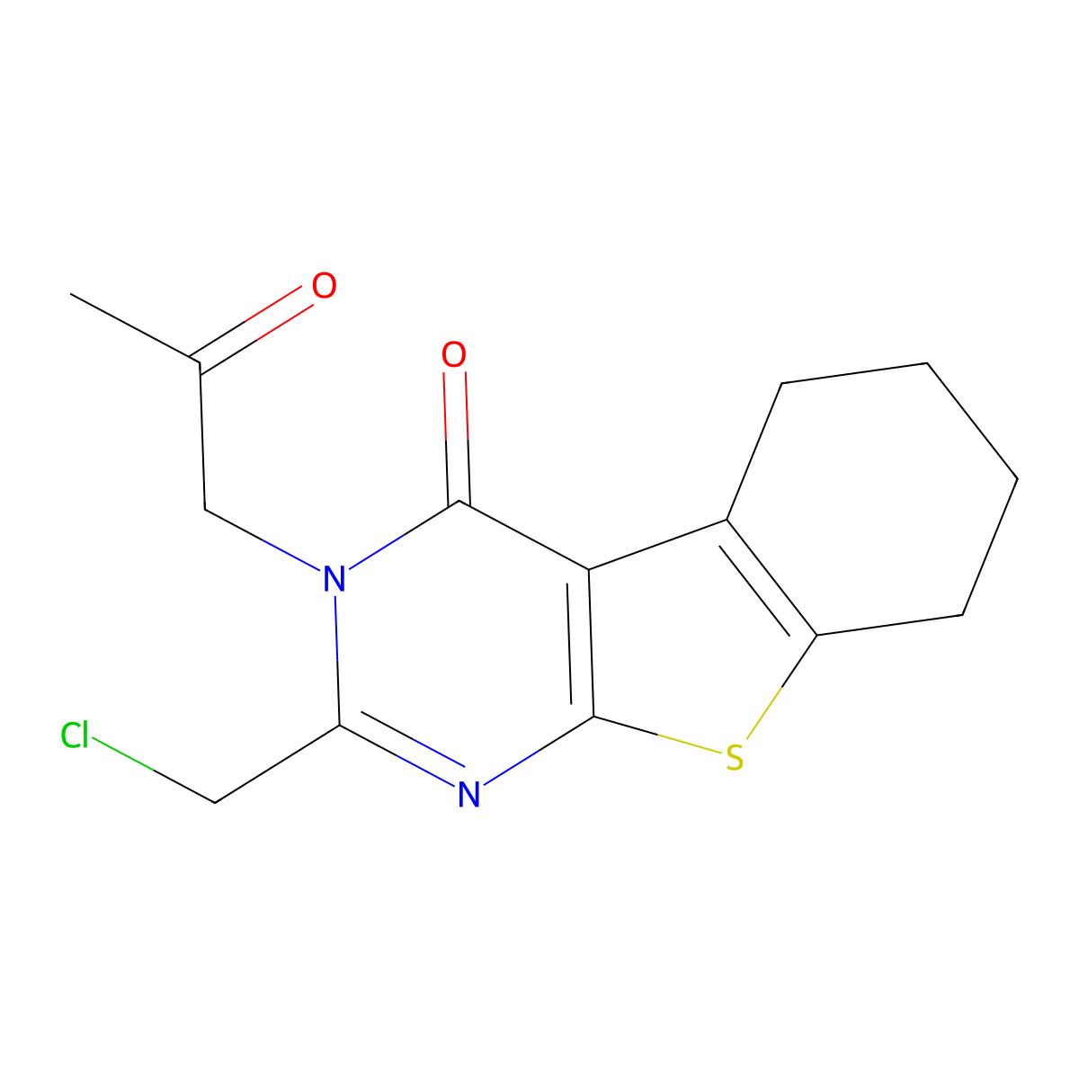 5-(Chloromethyl)-4-(2-oxopropyl)-8-thia-4,6-diazatricyclo[7.4.0.0,2,7]trideca-1(9),2(7),5-trien-3-one molecular structure, CAS 743445-03-6