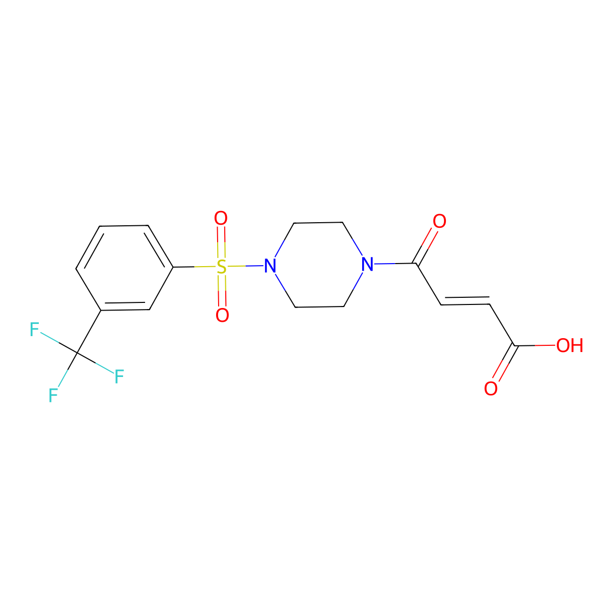 4-Oxo-4-{4-[3-(trifluoromethyl)benzenesulfonyl]piperazin-1-yl}but-2-enoic acid molecular structure, CAS 743445-13-8