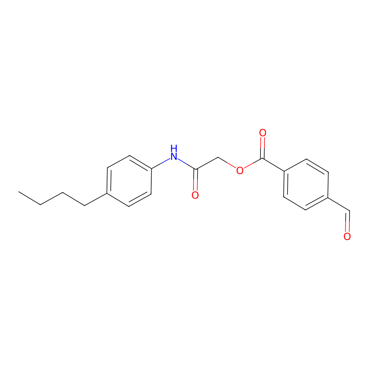 [2-(4-Butylanilino)-2-oxoethyl] 4-formylbenzoate molecular structure, CAS 743449-69-6