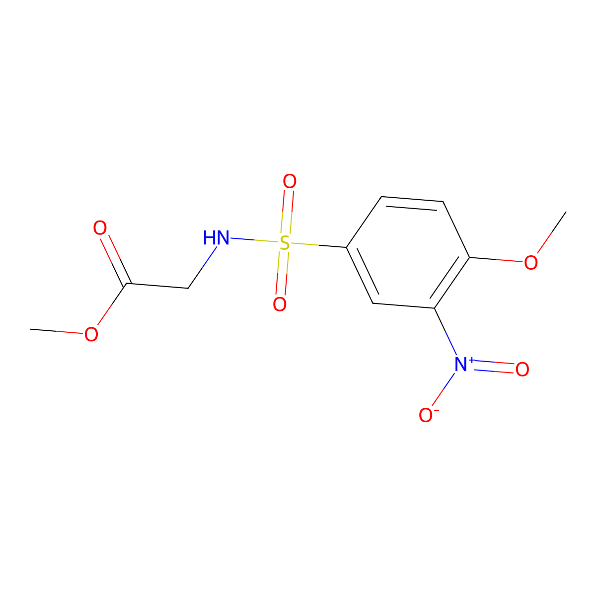 Methyl 2-(4-methoxy-3-nitrobenzenesulfonamido)acetate molecular structure, CAS 743451-28-7