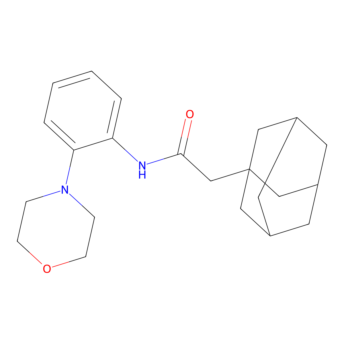 2-(1-adamantyl)-N-(2-morpholin-4-ylphenyl)acetamide molecular structure, CAS 743451-98-1