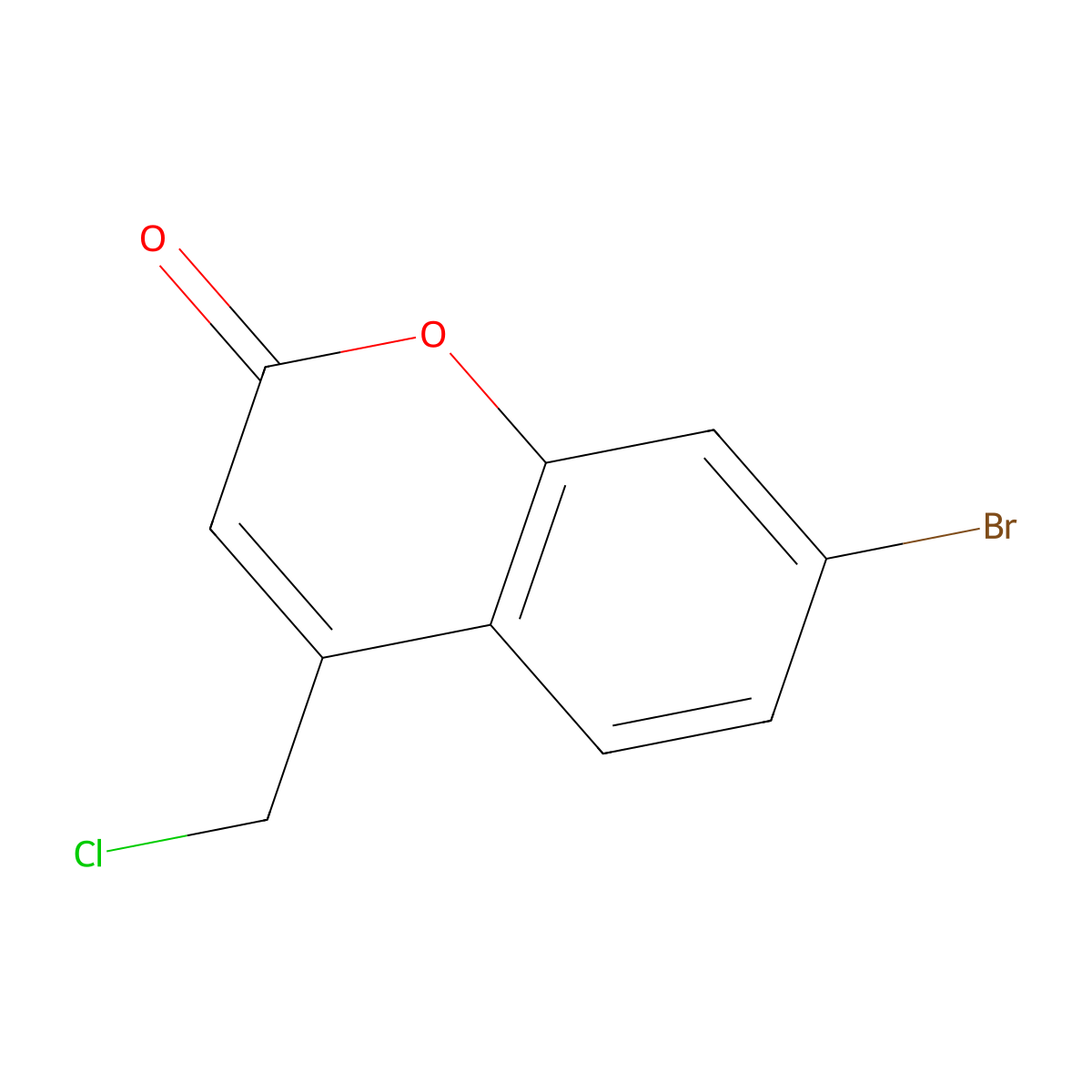 7-bromo-4-(chloromethyl)-2H-chromen-2-one molecular structure, CAS 743452-16-6
