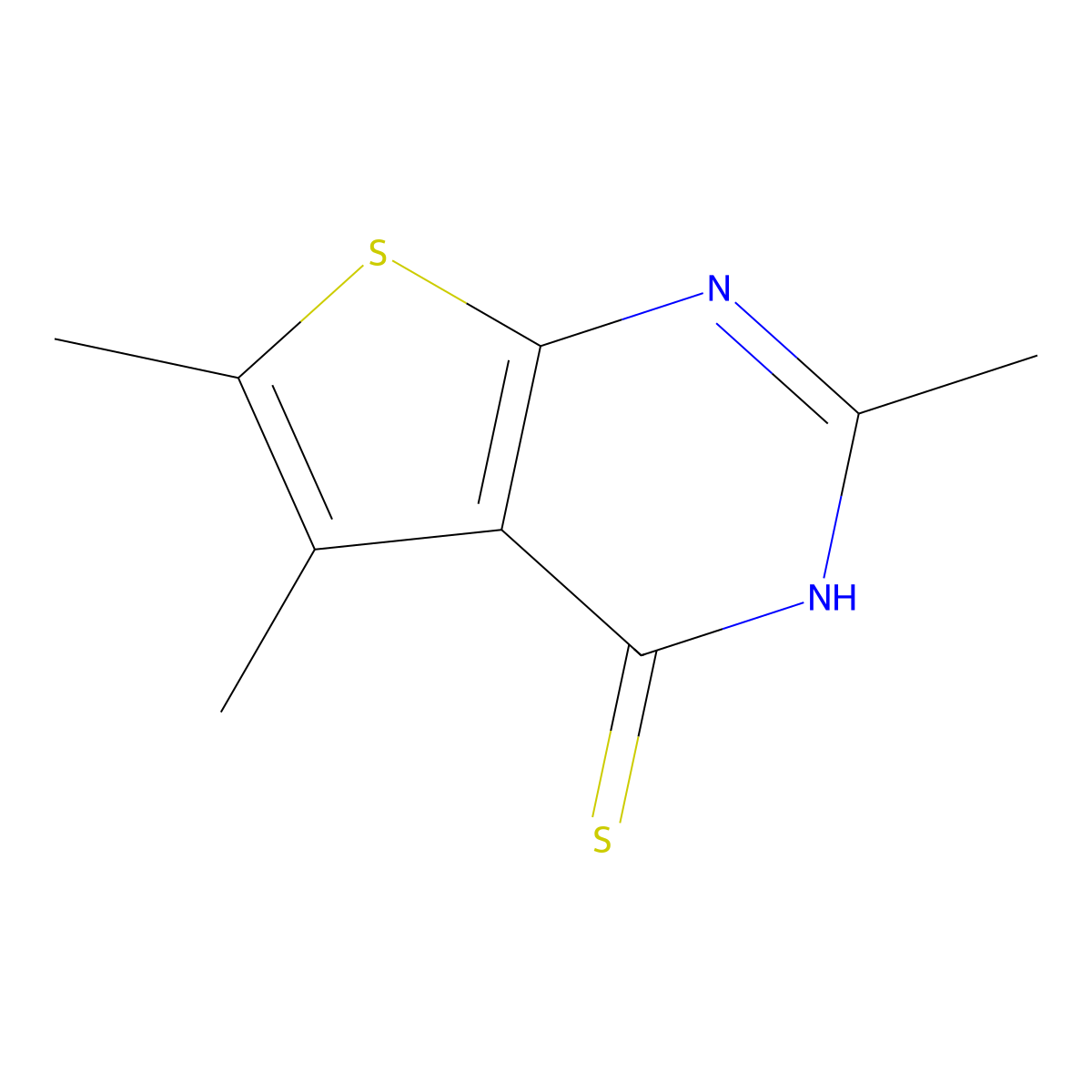 Trimethylthieno[2,3-d]pyrimidine-4-thiol molecular structure, CAS 743452-19-9