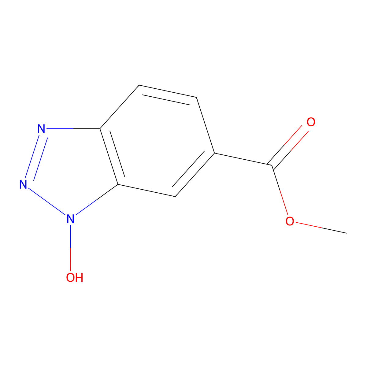 Methyl 1-hydroxy-1H-benzotriazole-6-carboxylate molecular structure, CAS 743452-21-3