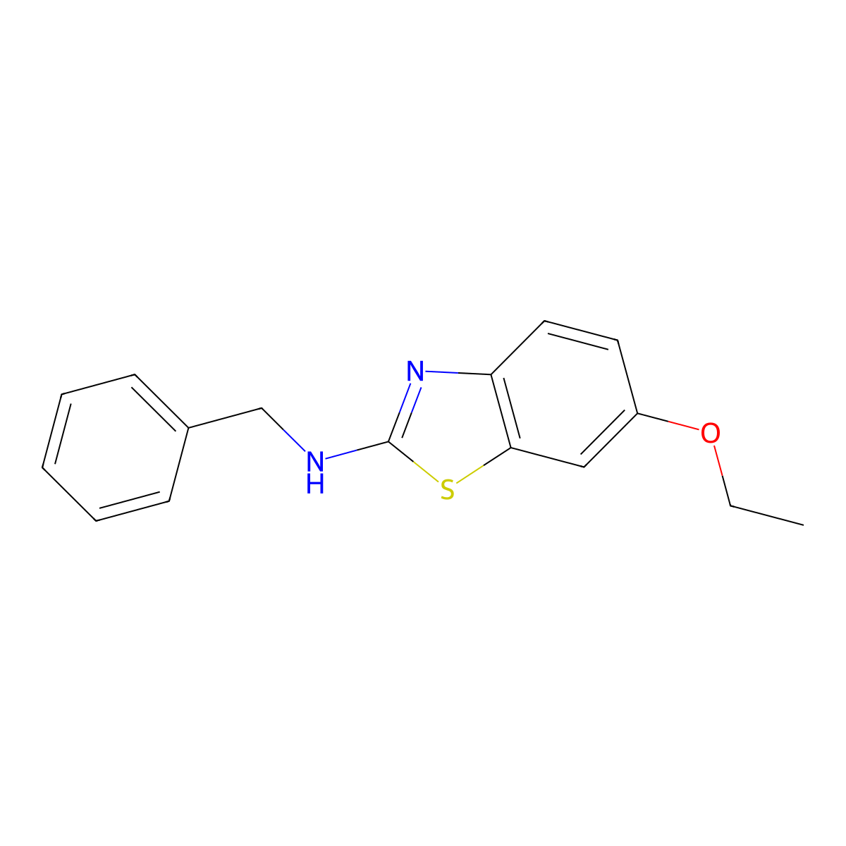 N-benzyl-6-ethoxy-1,3-benzothiazol-2-amine molecular structure, CAS 743452-45-1