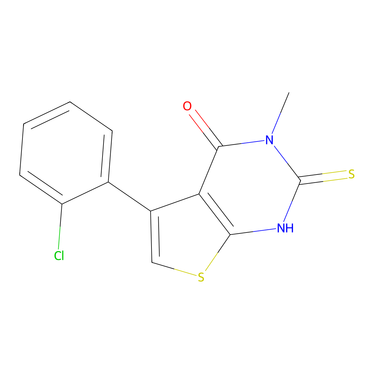 5-(2-chlorophenyl)-3-methyl-2-sulfanyl-3H,4H-thieno[2,3-d]pyrimidin-4-one molecular structure, CAS 743452-49-5