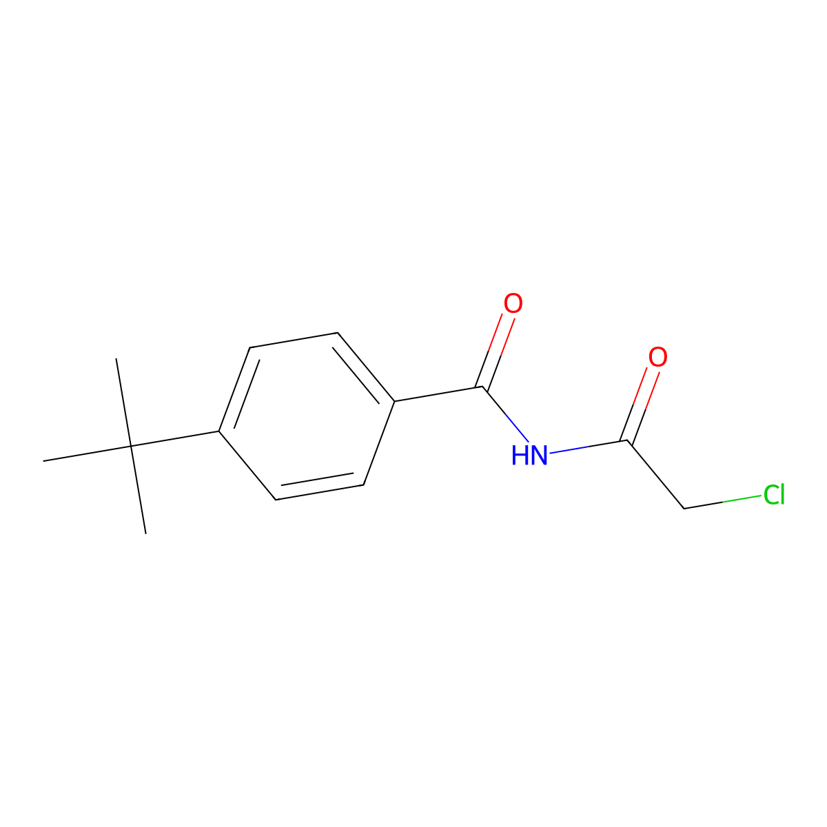 4-tert-butyl-N-(chloroacetyl)benzamide molecular structure, CAS 743452-51-9