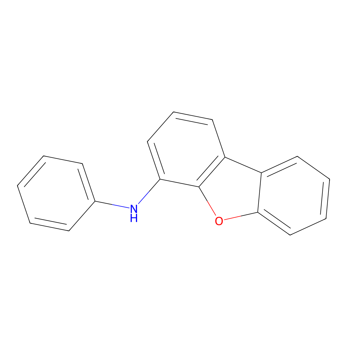 N-Phenyldibenzo[b,d]furan-4-amine molecular structure, CAS 743453-07-8