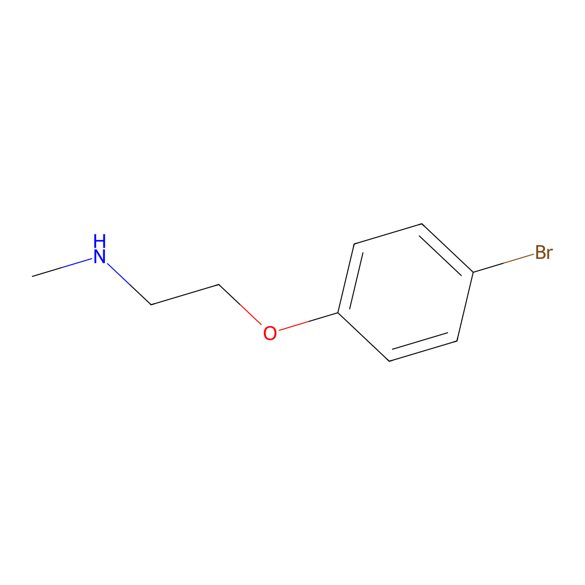 (2-(4-Bromophenoxy)ethyl)(methyl)amine molecular structure, CAS 743456-85-1