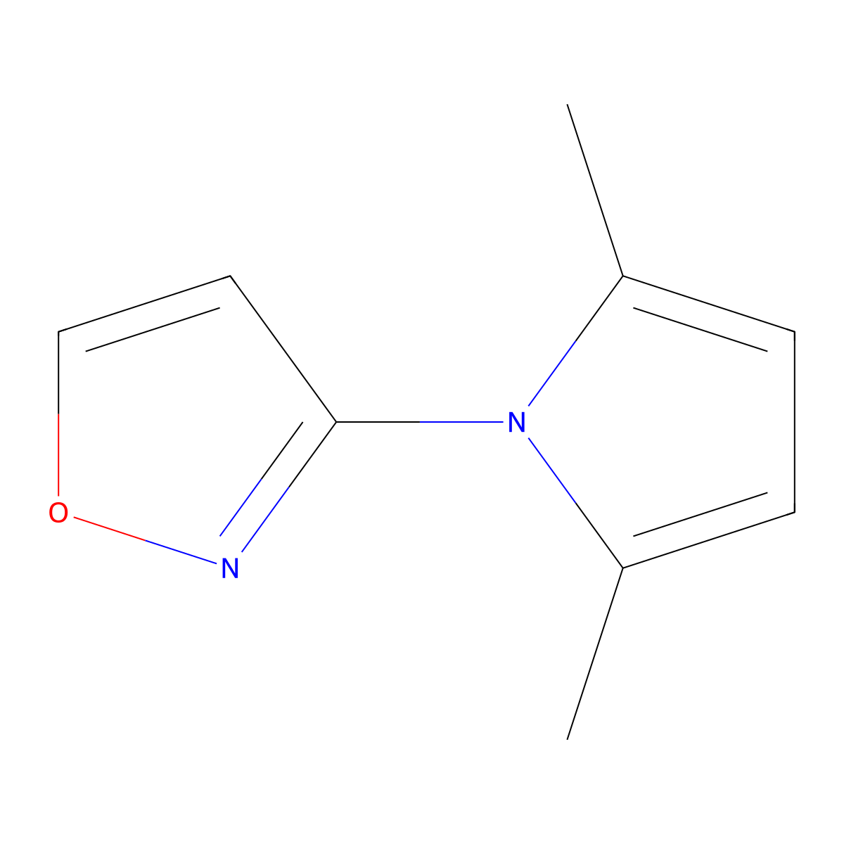3-(2,5-Dimethyl-1H-pyrrol-1-yl)isoxazole molecular structure, CAS 743456-86-2
