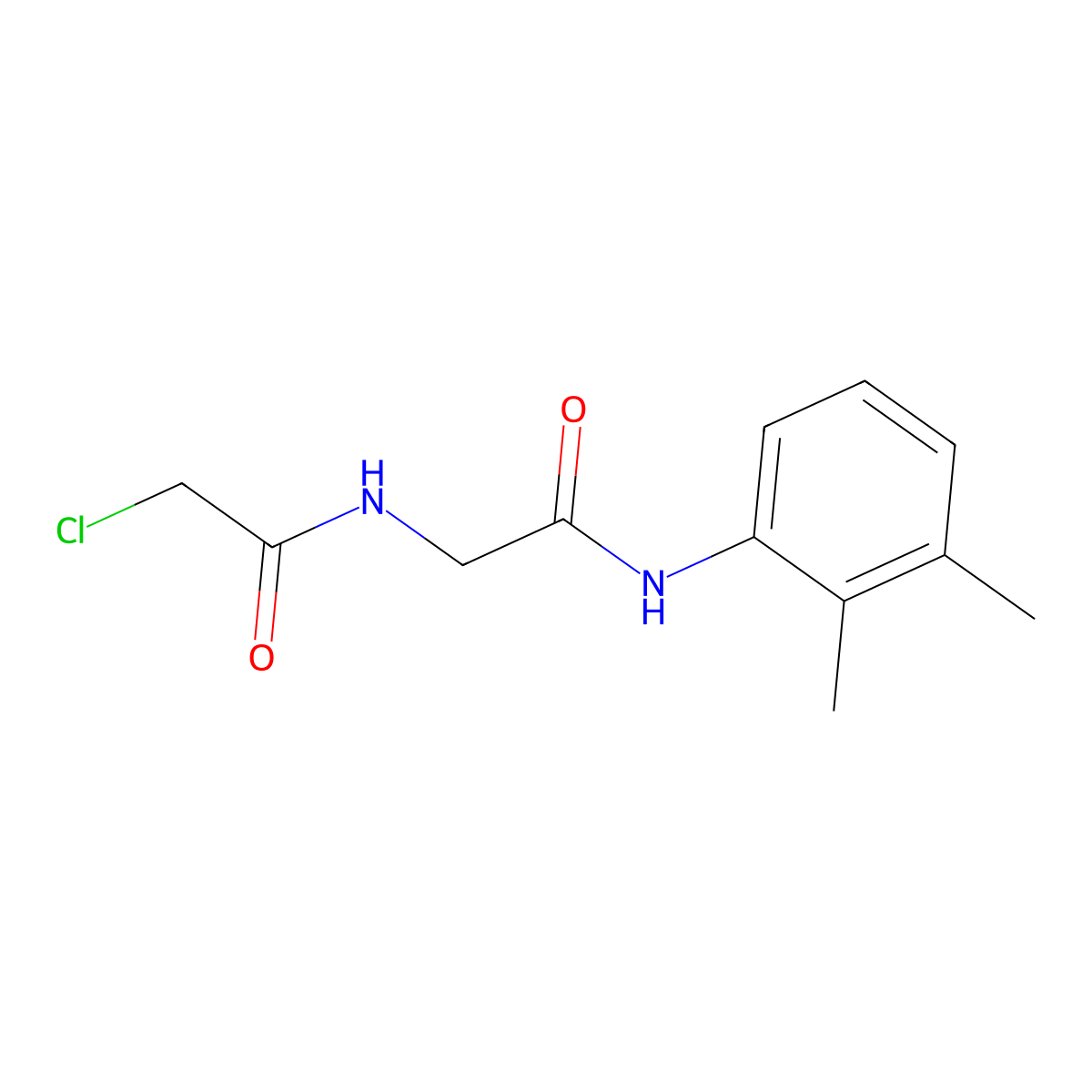 2-chloro-N-{[(2,3-dimethylphenyl)carbamoyl]methyl}acetamide molecular structure, CAS 743456-90-8