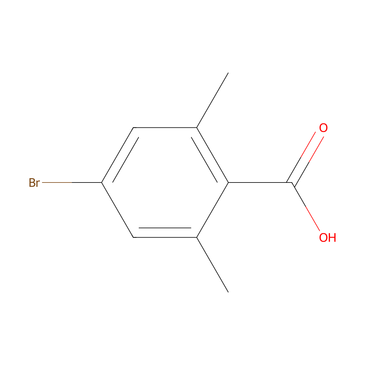 4-Bromo-2,6-dimethylbenzoic acid molecular structure, CAS 74346-19-3