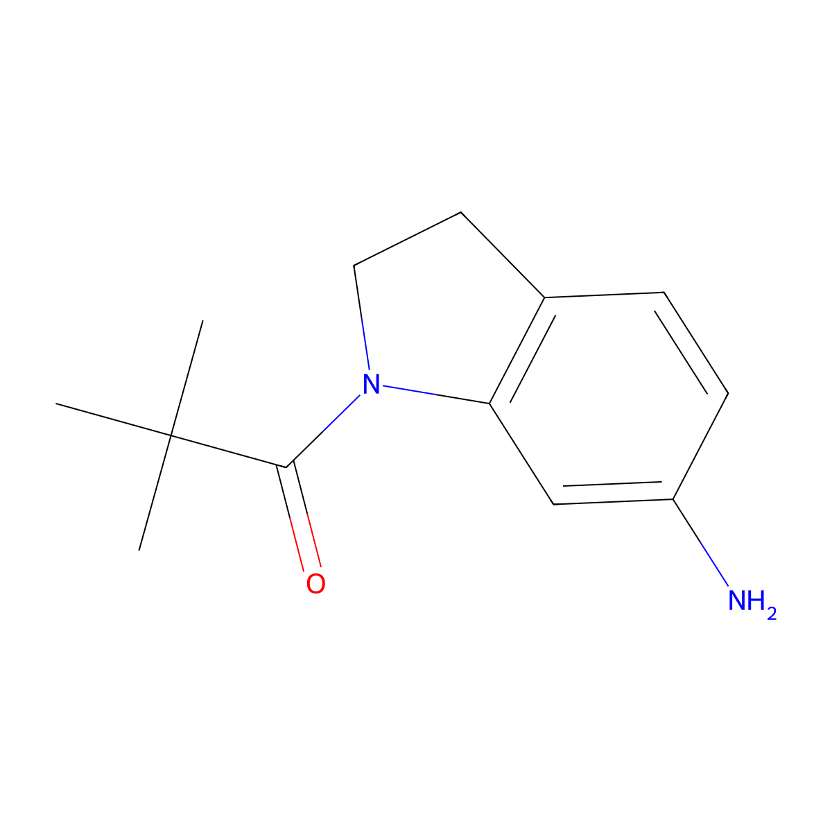 1-(2,2-Dimethylpropanoyl)indolin-6-amine molecular structure, CAS 743476-50-8