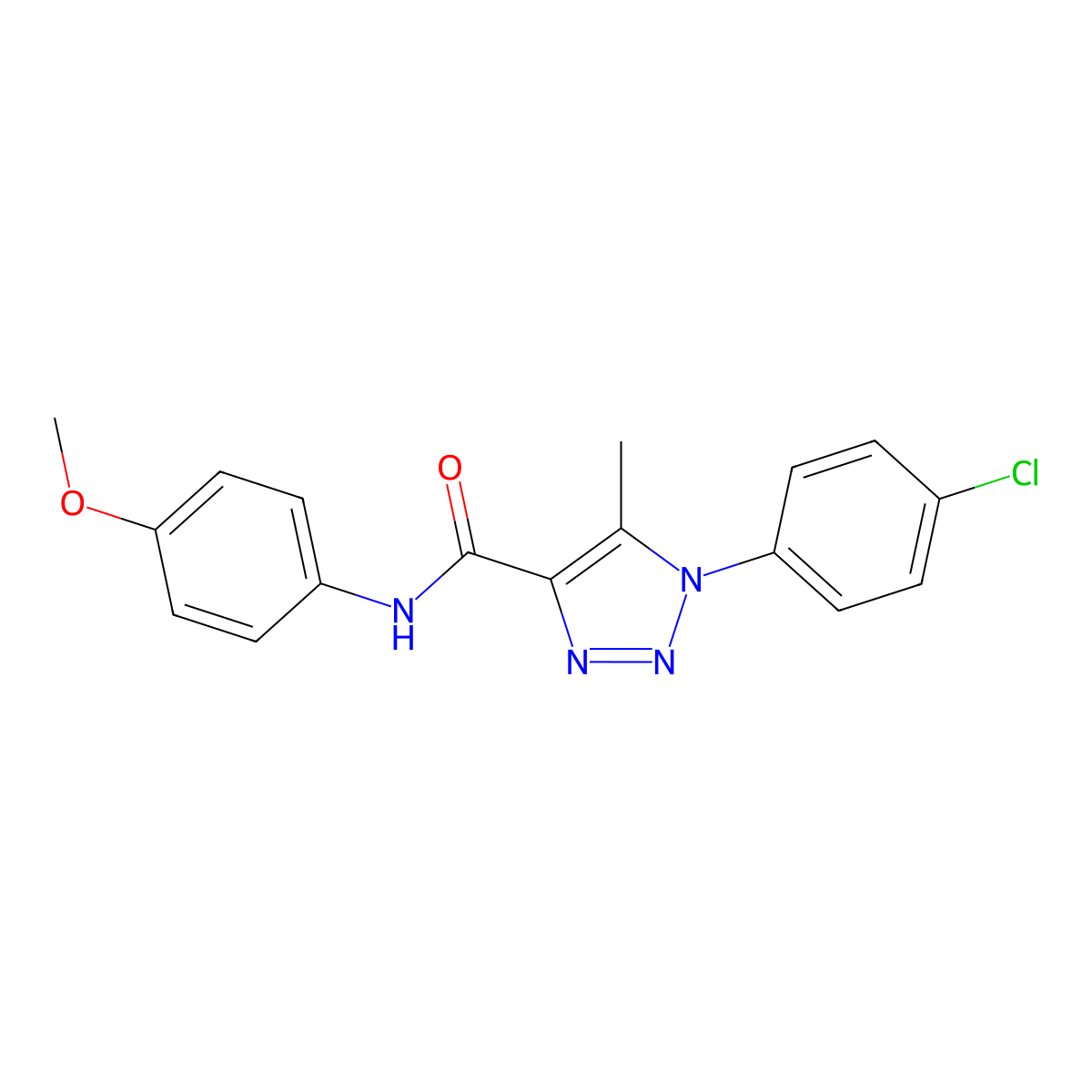 1-(4-chlorophenyl)-N-(4-methoxyphenyl)-5-methyl-1H-1,2,3-triazole-4-carboxamide molecular structure, CAS 743478-87-7