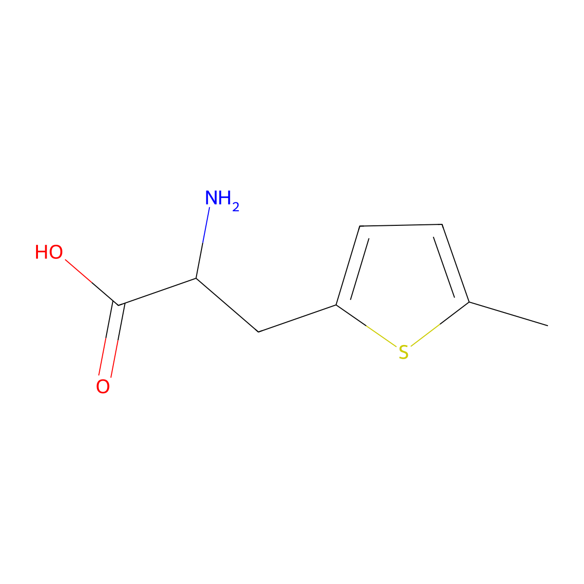 2-amino-3-(5-methylthiophen-2-yl)propanoic Acid molecular structure, CAS 74348-36-0