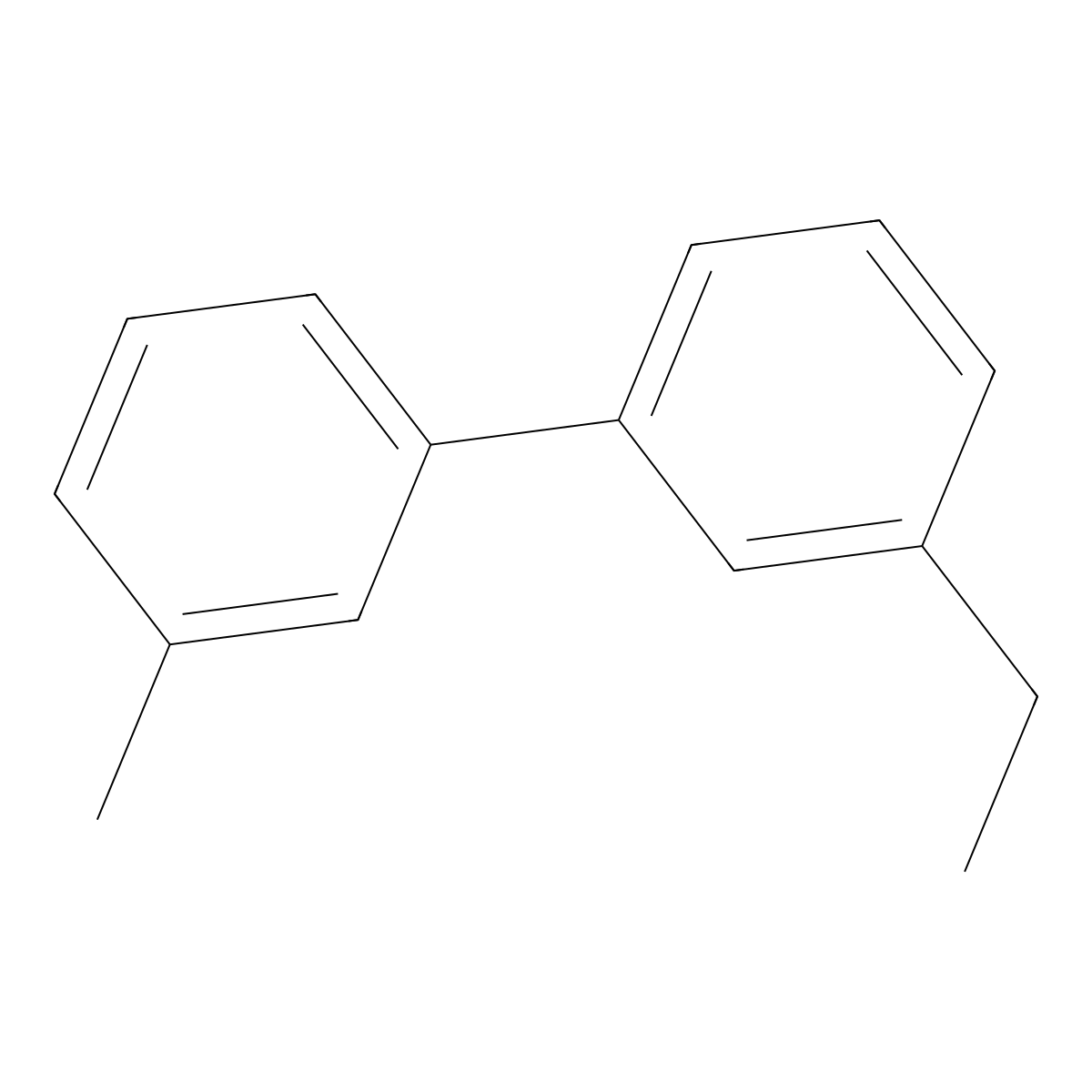 3-Ethyl-3'-methyl-1,1'-biphenyl molecular structure, CAS 7435-49-6