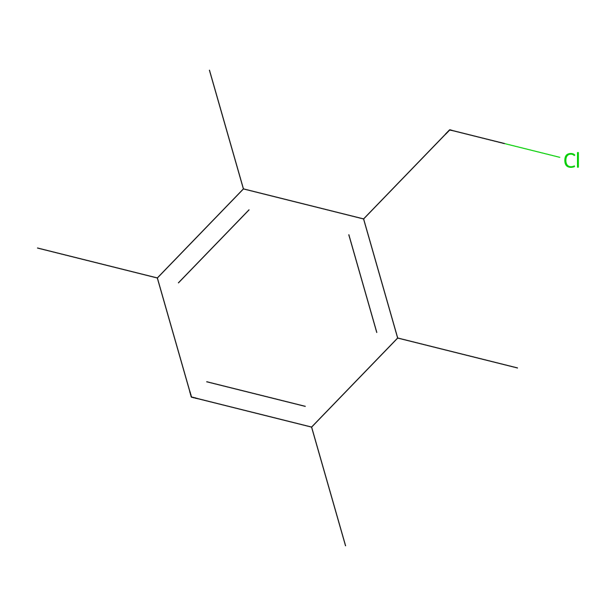 3-(Chloromethyl)-1,2,4,5-tetramethylbenzene molecular structure, CAS 7435-83-8