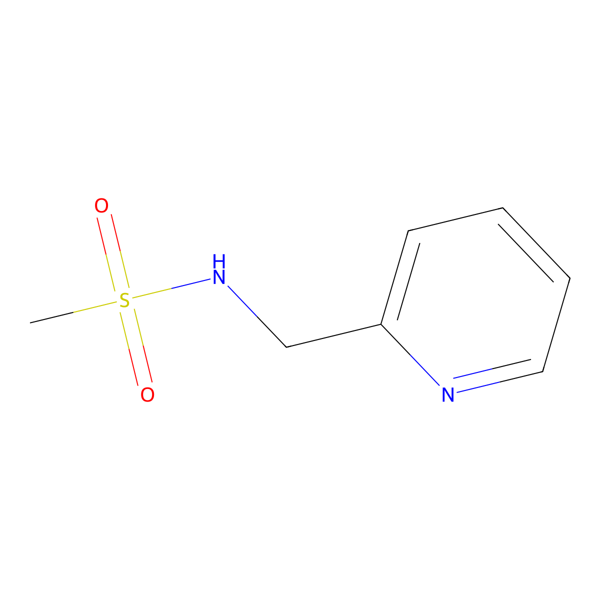 N-(pyridin-2-ylmethyl)methanesulfonamide molecular structure, CAS 74351-44-3
