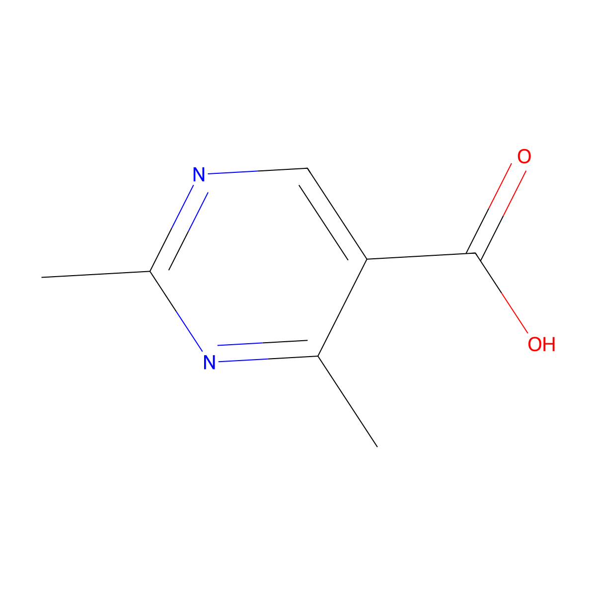 2,4-Dimethylpyrimidine-5-carboxylic acid molecular structure, CAS 74356-36-8