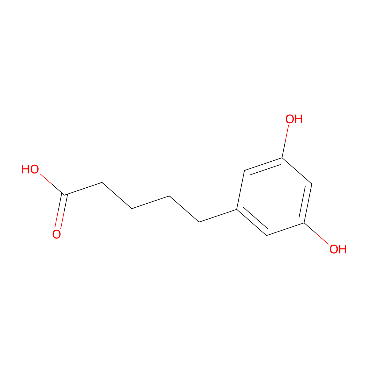 3,5-Dihydroxybenzenepentanoic Acid molecular structure, CAS 74356-41-5