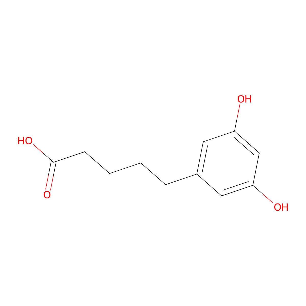 3,5-Dihydroxybenzenepentanoic Acid molecular structure, CAS 74356-41-5