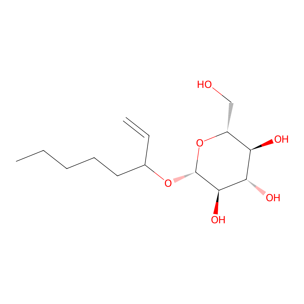 1-Octen-3-ol glucoside molecular structure, CAS 74356-49-3