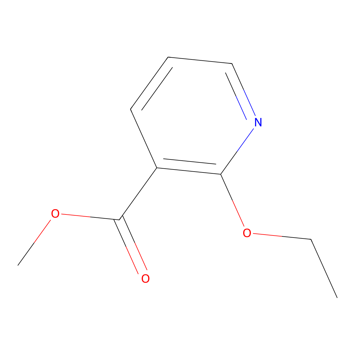 3-Pyridinecarboxylic acid, 2-ethoxy-, methyl ester molecular structure, CAS 74357-21-4