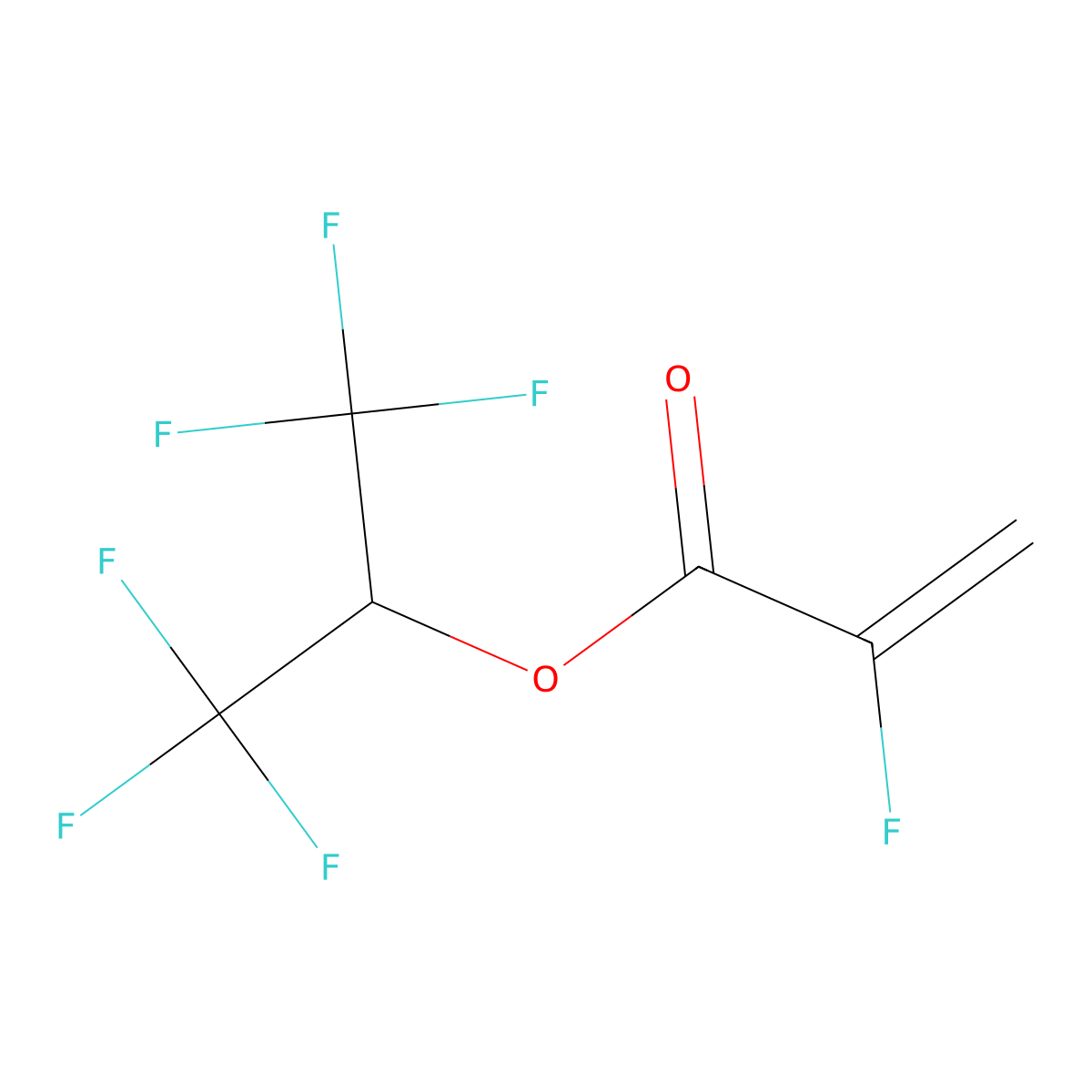 2H-Perfluoroisopropyl 2-fluoroacrylate molecular structure, CAS 74359-06-1