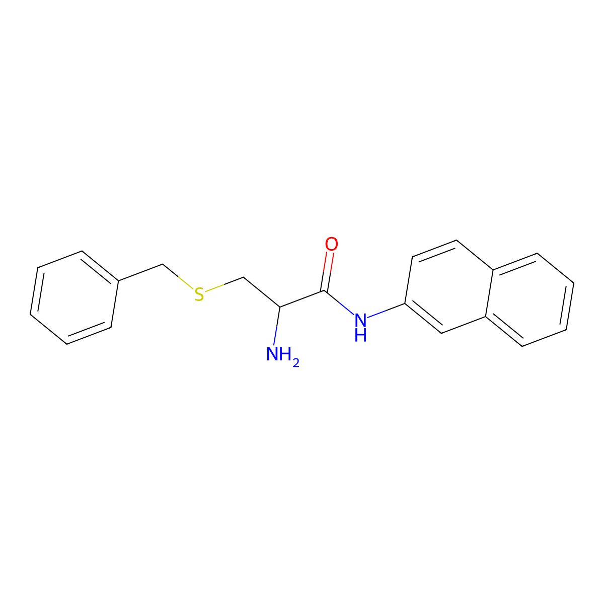 S-Benzyl-N-naphthalen-2-yl-L-cysteinamide molecular structure, CAS 7436-63-7