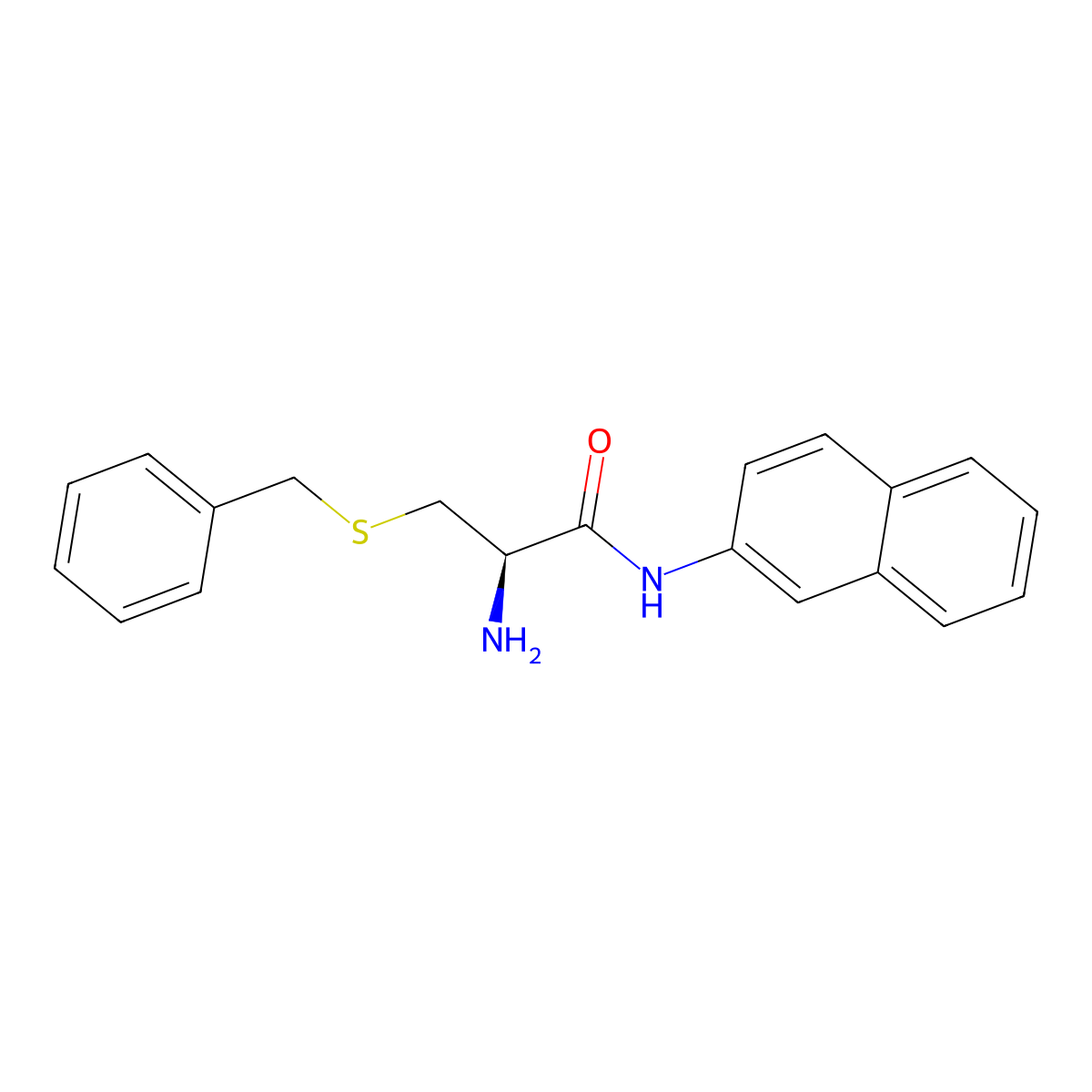 S-Benzyl-N-naphthalen-2-yl-L-cysteinamide molecular structure, CAS 7436-63-7