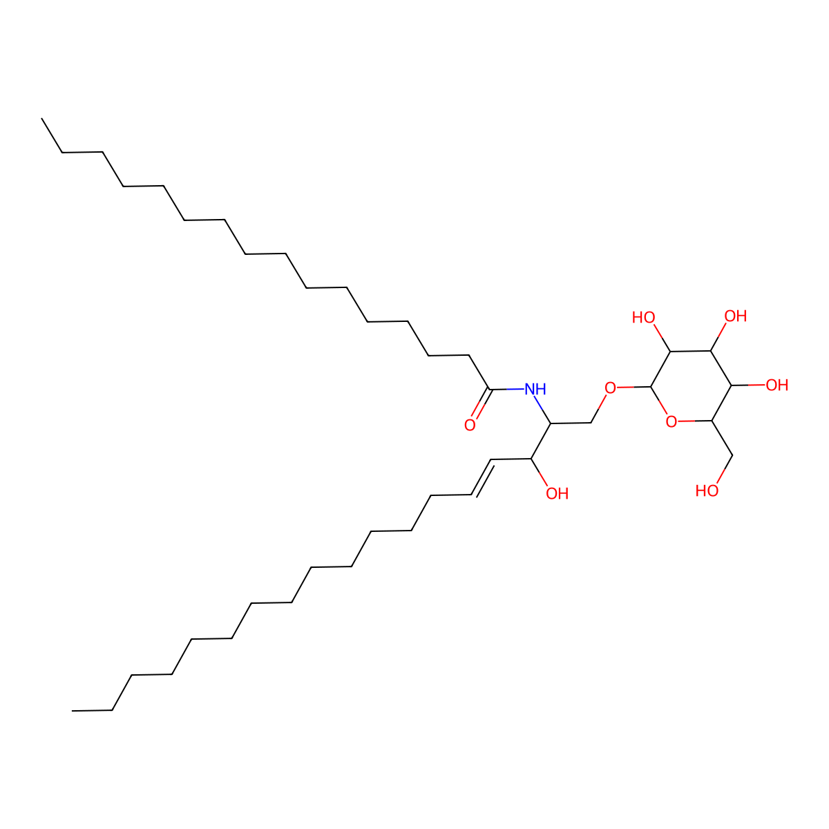 GlcCer(d18:1/16:0) molecular structure, CAS 74365-77-8
