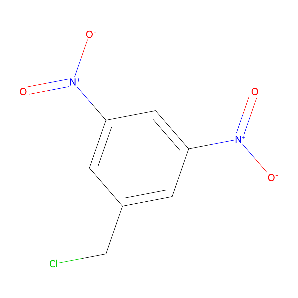 Benzene, 1-(chloromethyl)-3,5-dinitro- molecular structure, CAS 74367-78-5