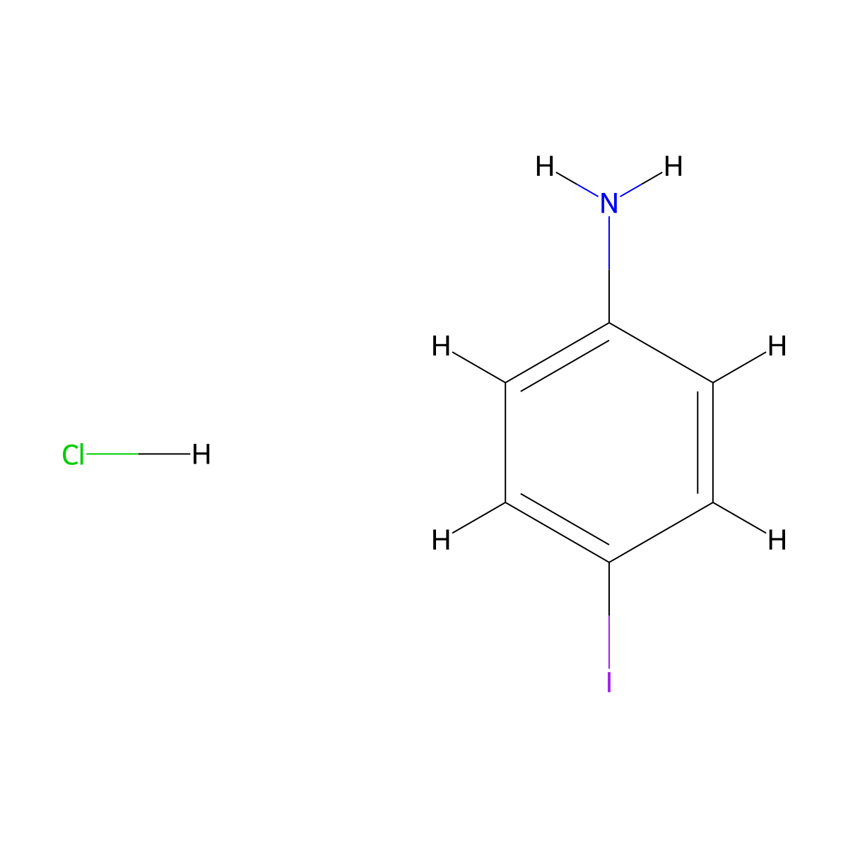 4-Iodoanilinium chloride molecular structure, CAS 74367-81-0