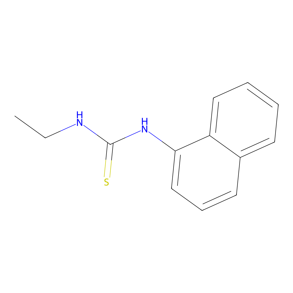1-(1-Naphthyl)-3-ethylthiourea molecular structure, CAS 74367-98-9