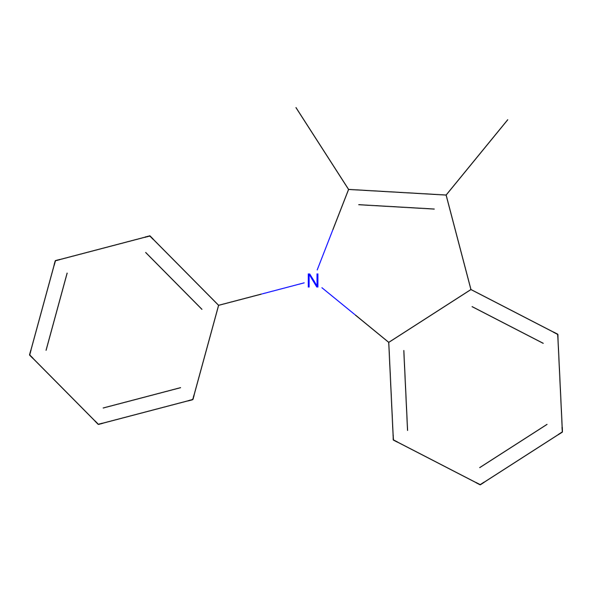 2,3-Dimethyl-1-phenylindole molecular structure, CAS 74371-91-8