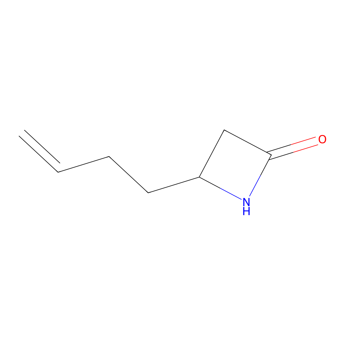 2-Azetidinone, 4-(3-butenyl)- molecular structure, CAS 74373-13-0