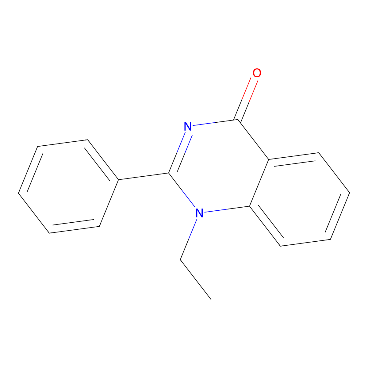 1-Ethyl-2-phenylquinazolin-4(1H)-one molecular structure, CAS 74375-24-9