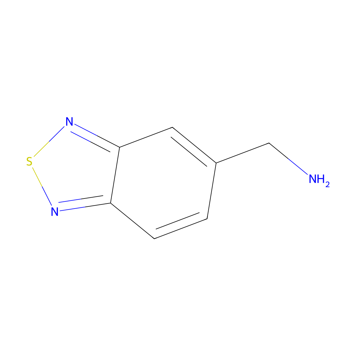 2,1,3-Benzothiadiazol-2(S(sup IV))-5-methanamine molecular structure, CAS 74375-66-9