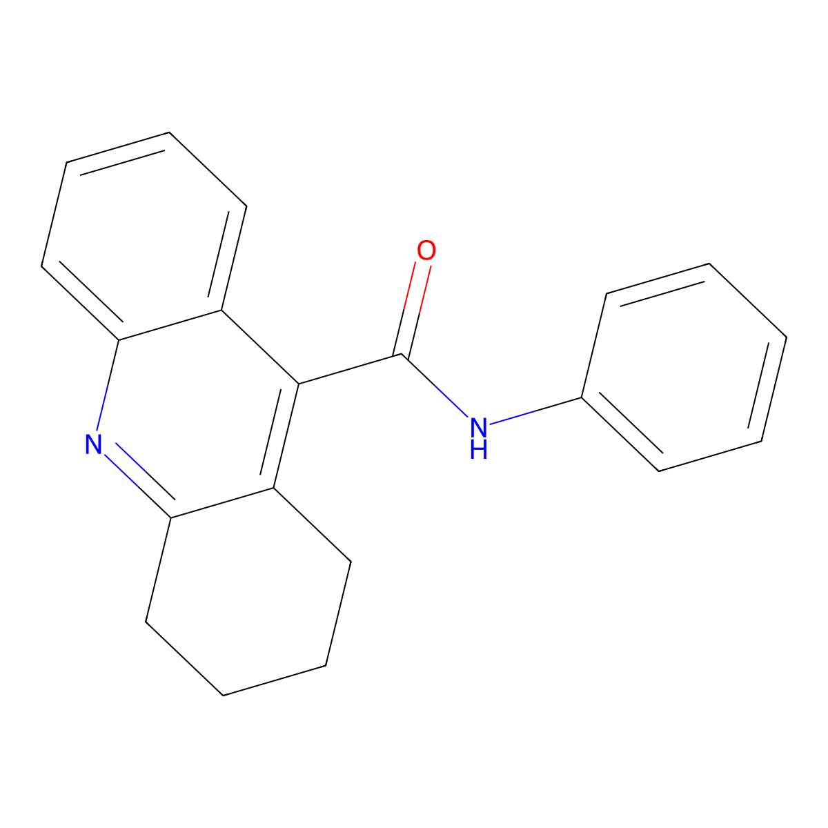 N-Phenyl-1,2,3,4-tetrahydro-9-acridinecarboxamide molecular structure, CAS 74376-50-4