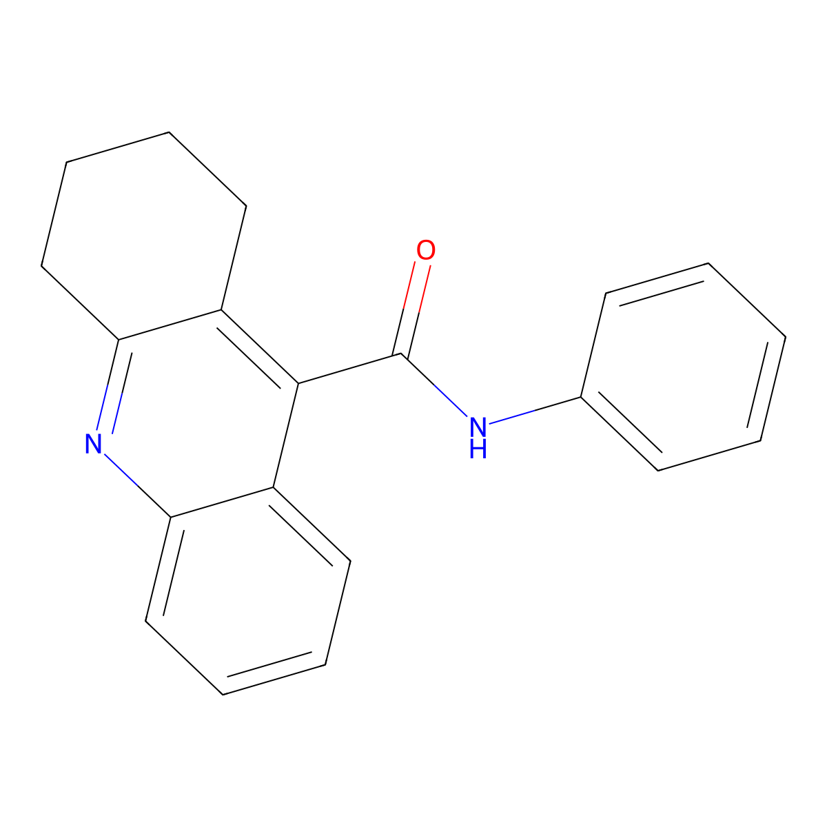 N-Phenyl-1,2,3,4-tetrahydro-9-acridinecarboxamide molecular structure, CAS 74376-50-4