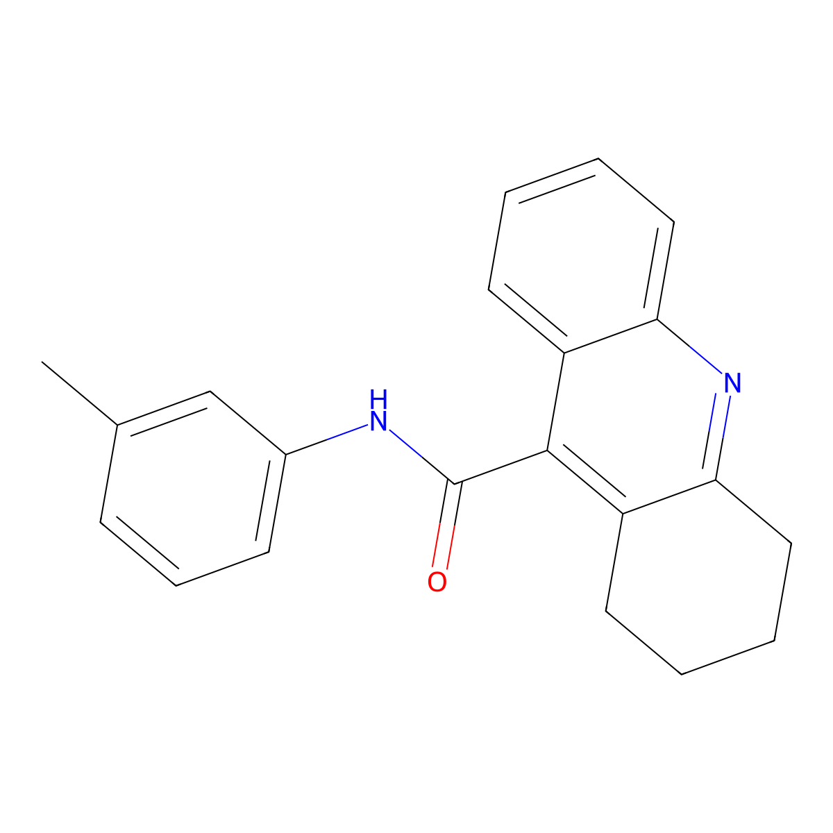 N-(3-Methylphenyl)-1,2,3,4-tetrahydro-9-acridinecarboxamide molecular structure, CAS 74376-53-7