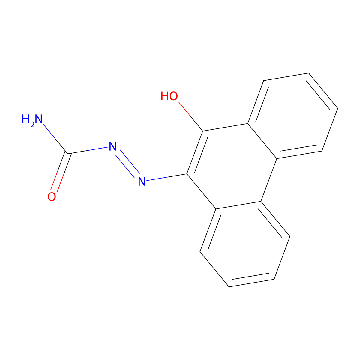 [(10-Oxophenanthren-9-ylidene)amino]urea molecular structure, CAS 74378-23-7