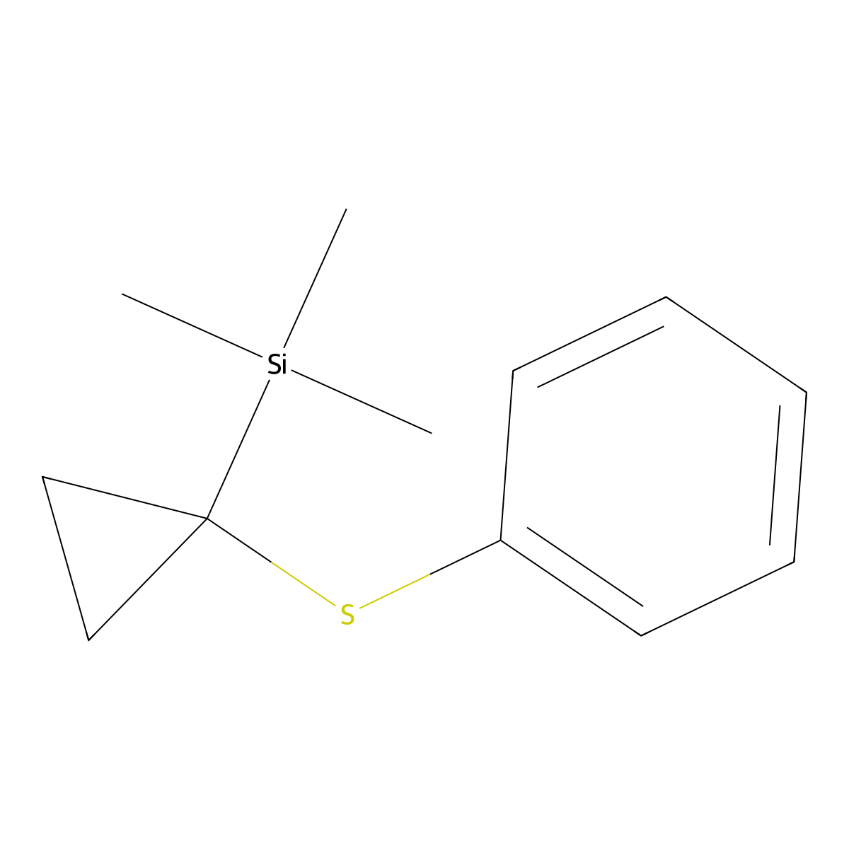 1-(Trimethylsilyl)cyclopropyl phenyl sulfide molecular structure, CAS 74379-74-1