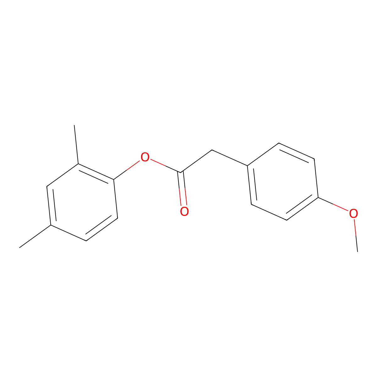 2,4-Dimethylphenyl (4-methoxyphenyl)acetate molecular structure, CAS 74384-24-0