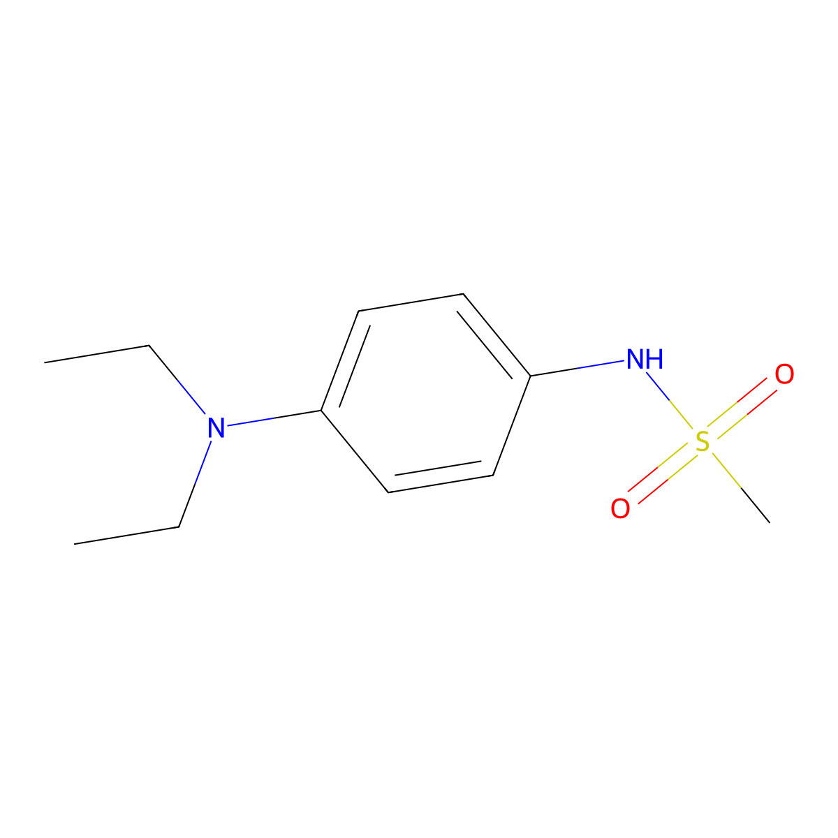 4'-(Diethylamino)-methanesulfonanilide molecular structure, CAS 74385-04-9