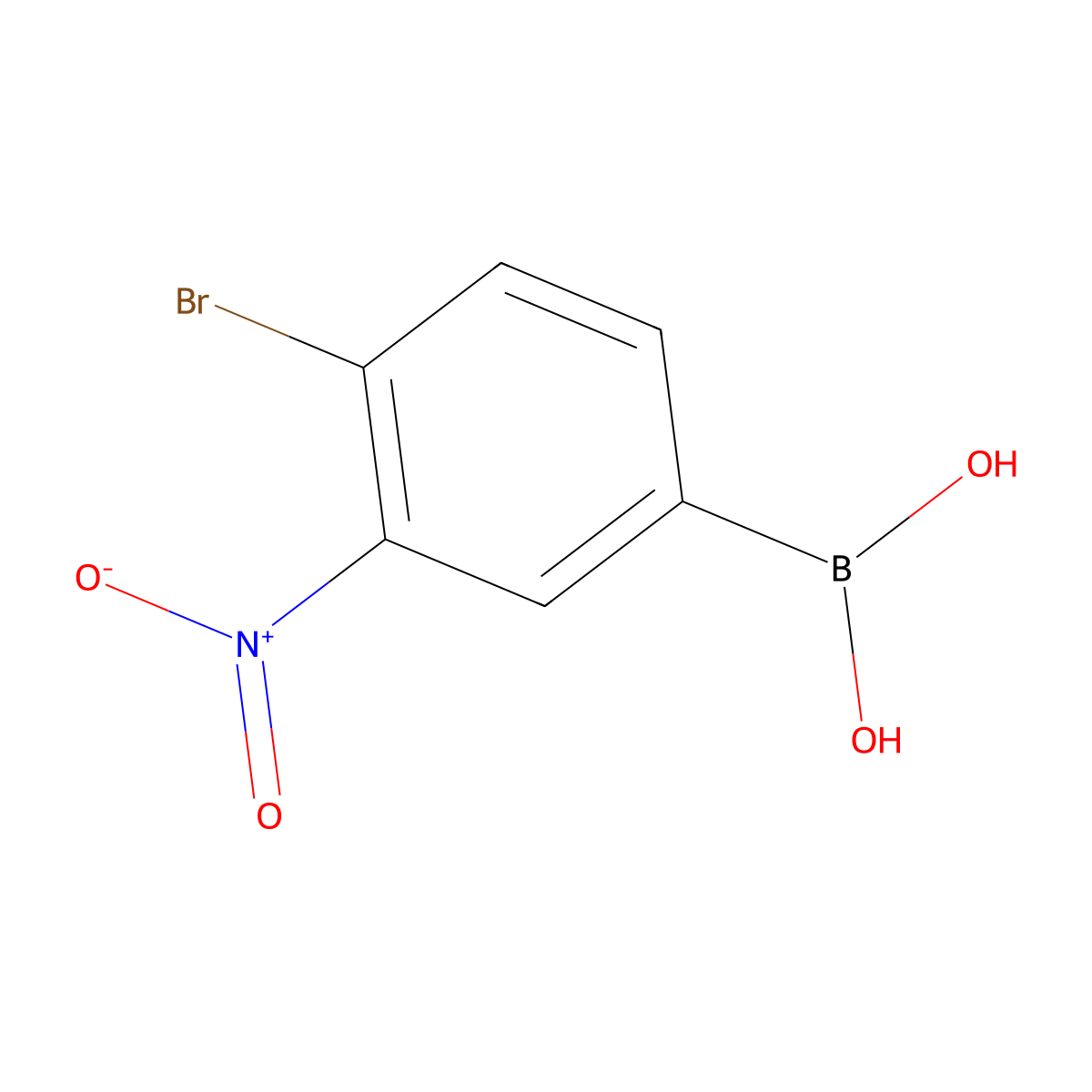 4-Bromo-3-nitrophenylboronic acid molecular structure, CAS 74386-13-3